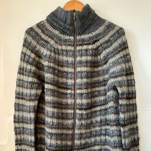 Men’s D&G wool striped zip up sweater